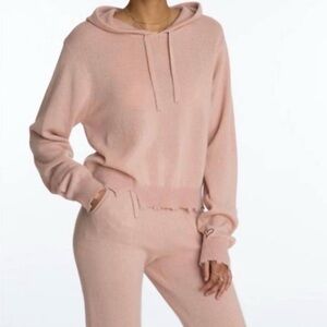 525 America Blush Pink Cashmere-Blend Hoodie